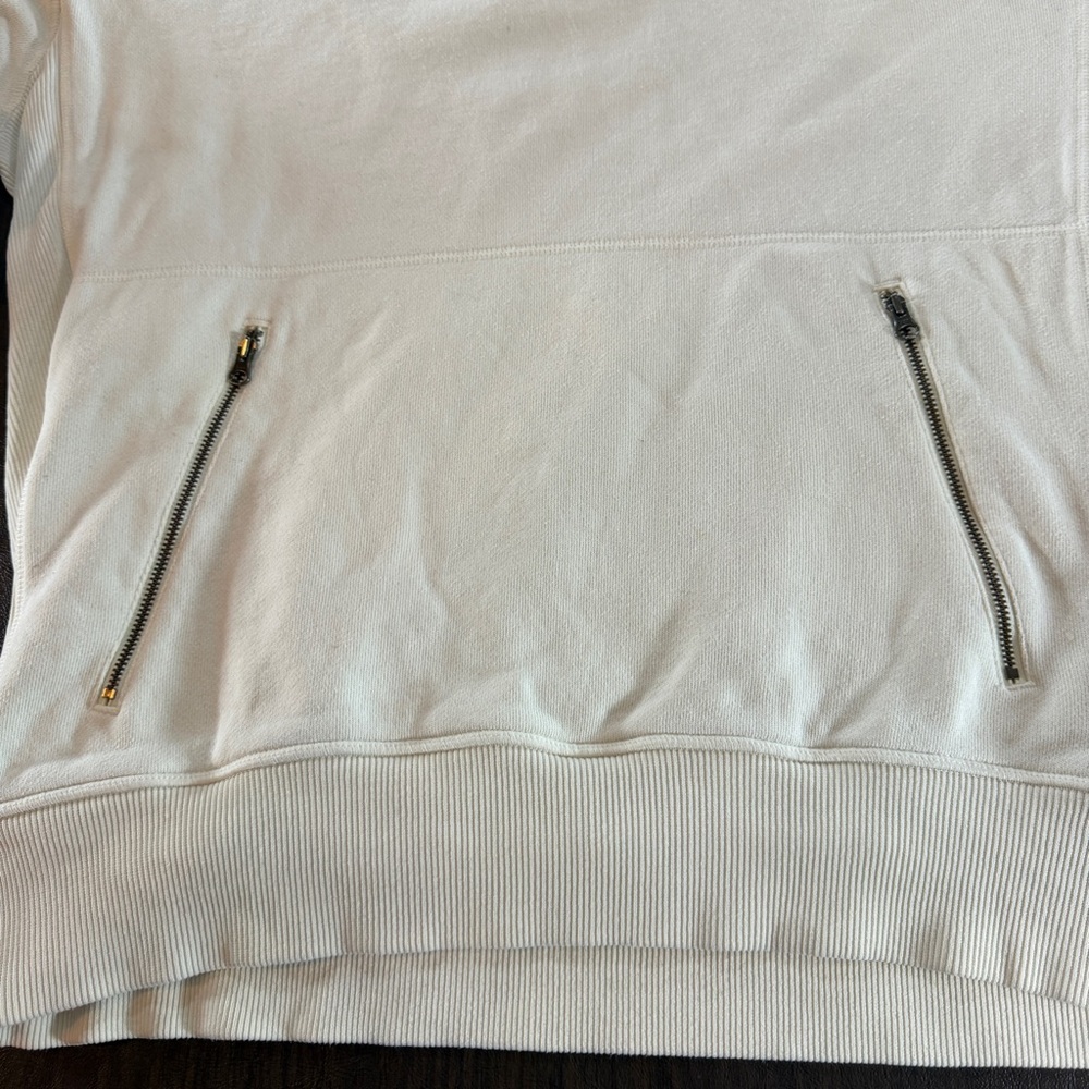 Adidas Men's White Hoodie Sweater with Zipper Pockets Sz L - Picture 2 of 9